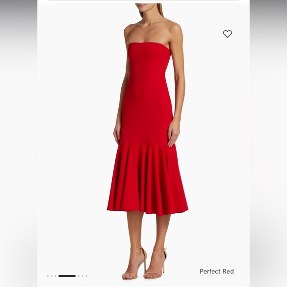 New Susana‎ Monaco Flutter Midi-Dress deep coral pink color size XSmall - Picture 9 of 9